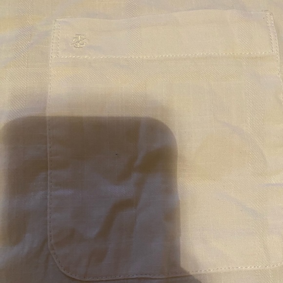 Izod Saltwater Mens XXL White Pink Hue Shirt Short Sleeve Button -down Light - Picture 4 of 6